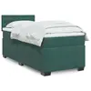 Image de vidaXL Sommier à lattes de lit avec matelas Vert foncé 100x200 cm