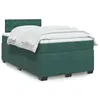 Image de vidaXL Sommier à lattes de lit avec matelas vert foncé 120x190 cm