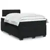 Image de vidaXL Sommier à lattes de lit avec matelas Noir 120x200 cm Velours