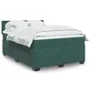 Image de vidaXL Sommier à lattes de lit et matelas Vert foncé 160x200cm Velours
