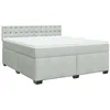 Image de vidaXL Sommier à lattes de lit et matelas Gris clair 180x200cm Velours