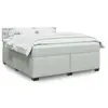Image de vidaXL Sommier à lattes de lit et matelas Gris clair 180x200cm Velours