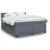 Image de vidaXL Sommier à lattes de lit et matelas Gris foncé 200x200cm Velours
