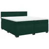 Image de vidaXL Sommier à lattes de lit et matelas Vert foncé 200x200cm Velours