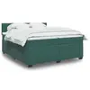 Image de vidaXL Sommier à lattes de lit et matelas Vert foncé 200x200cm Velours