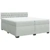 Image de vidaXL Sommier à lattes de lit et matelas Gris clair 200x200cm Velours