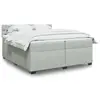 Image de vidaXL Sommier à lattes de lit et matelas Gris clair 200x200cm Velours