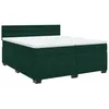 Image de vidaXL Sommier à lattes de lit et matelas Vert foncé 200x200cm Velours