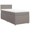 Image de vidaXL Sommier à lattes de lit avec matelas Taupe 80x200 cm Tissu