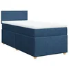 Image de vidaXL Sommier à lattes de lit avec matelas Bleu 80x200 cm Tissu