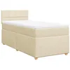 Image de vidaXL Sommier à lattes de lit avec matelas Crème 80x200 cm Tissu