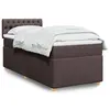 Image de vidaXL Sommier à lattes de lit avec matelas Marron foncé 80x200 cm