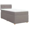 Image de vidaXL Sommier à lattes de lit avec matelas Taupe 80x200 cm Tissu