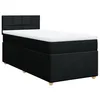 Image de vidaXL Sommier à lattes de lit avec matelas Noir 90x200 cm Tissu