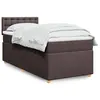 Image de vidaXL Sommier à lattes de lit avec matelas Marron foncé 90x200 cm