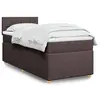 Image de vidaXL Sommier à lattes de lit avec matelas Marron foncé 100x200 cm