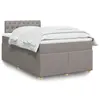 Image de vidaXL Sommier à lattes de lit avec matelas Taupe 120x200 cm Tissu