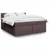 Image de vidaXL Sommier à lattes de lit avec matelas Marron foncé 180x200 cm