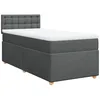 Image de vidaXL Sommier à lattes de lit avec matelas gris foncé 90x190 cm simple