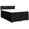 Image de vidaXL Sommier à lattes de lit avec matelas Noir 160x200 cm Tissu