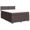 Image de vidaXL Sommier à lattes de lit avec matelas Marron foncé 160x200 cm