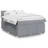Image de vidaXL Sommier à lattes de lit avec matelas Gris clair 160x200cm Tissu