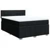 Image de vidaXL Sommier à lattes de lit avec matelas Noir 160x200 cm Tissu