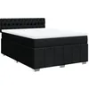 Image de vidaXL Sommier à lattes de lit avec matelas Noir 160x200 cm Tissu