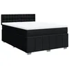 Image de vidaXL Sommier à lattes de lit avec matelas Noir 160x200 cm Tissu
