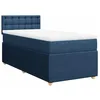 Image de vidaXL Sommier à lattes de lit avec matelas Bleu 80x200 cm Tissu