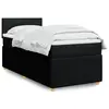 Image de vidaXL Sommier à lattes de lit avec matelas Noir 90x190 cm Tissu