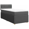 Image de vidaXL Sommier à lattes de lit et matelas Gris foncé 90x190 cm Tissu