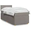 Image de vidaXL Sommier à lattes de lit avec matelas Taupe 90x200 cm Tissu