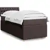 Image de vidaXL Sommier à lattes de lit avec matelas Marron foncé 90x200 cm