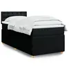 Image de vidaXL Sommier à lattes de lit avec matelas Noir 90x200 cm Tissu