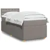 Image de vidaXL Sommier à lattes de lit avec matelas Taupe 90x200 cm Tissu