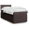 Image de vidaXL Sommier à lattes de lit avec matelas Marron foncé 100x200 cm