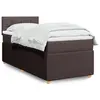 Image de vidaXL Sommier à lattes de lit avec matelas Marron foncé 100x200 cm