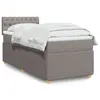 Image de vidaXL Sommier à lattes de lit avec matelas Taupe 100x200 cm Tissu
