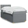 Image de vidaXL Sommier à lattes de lit avec matelas Gris clair 100x200cm Tissu