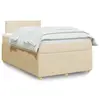 Image de vidaXL Sommier à lattes de lit avec matelas Crème 120x200 cm Tissu