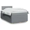 Image de vidaXL Sommier à lattes de lit avec matelas Gris clair 120x200cm Tissu