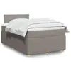 Image de vidaXL Sommier à lattes de lit avec matelas Taupe 120x200 cm Tissu