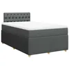 Image de vidaXL Sommier à lattes de lit avec matelas Gris foncé 120x200cm Tissu