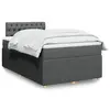 Image de vidaXL Sommier à lattes de lit avec matelas Gris foncé 120x200cm Tissu