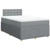 Image de vidaXL Boxspring met matras stof lichtgrijs 120x200 cm