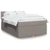 Image de vidaXL Sommier à lattes de lit avec matelas Taupe 140x200 cm Tissu