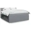 Image de vidaXL Sommier à lattes de lit avec matelas Gris clair 180x200cm Tissu
