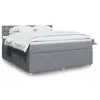 Image de vidaXL Sommier à lattes de lit avec matelas Gris clair 180x200cm Tissu