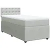 Image de vidaXL Sommier à lattes de lit et matelas Gris clair 90x190 cm Velours